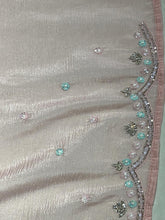Sequence & Cut Beads Detailed Crushed Shimmer Organza Saree | SBP811