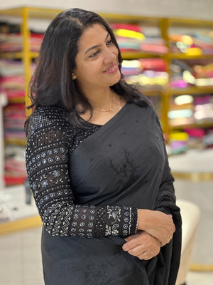 Fully Hand Worked Georgette Blouse Material | BM205
