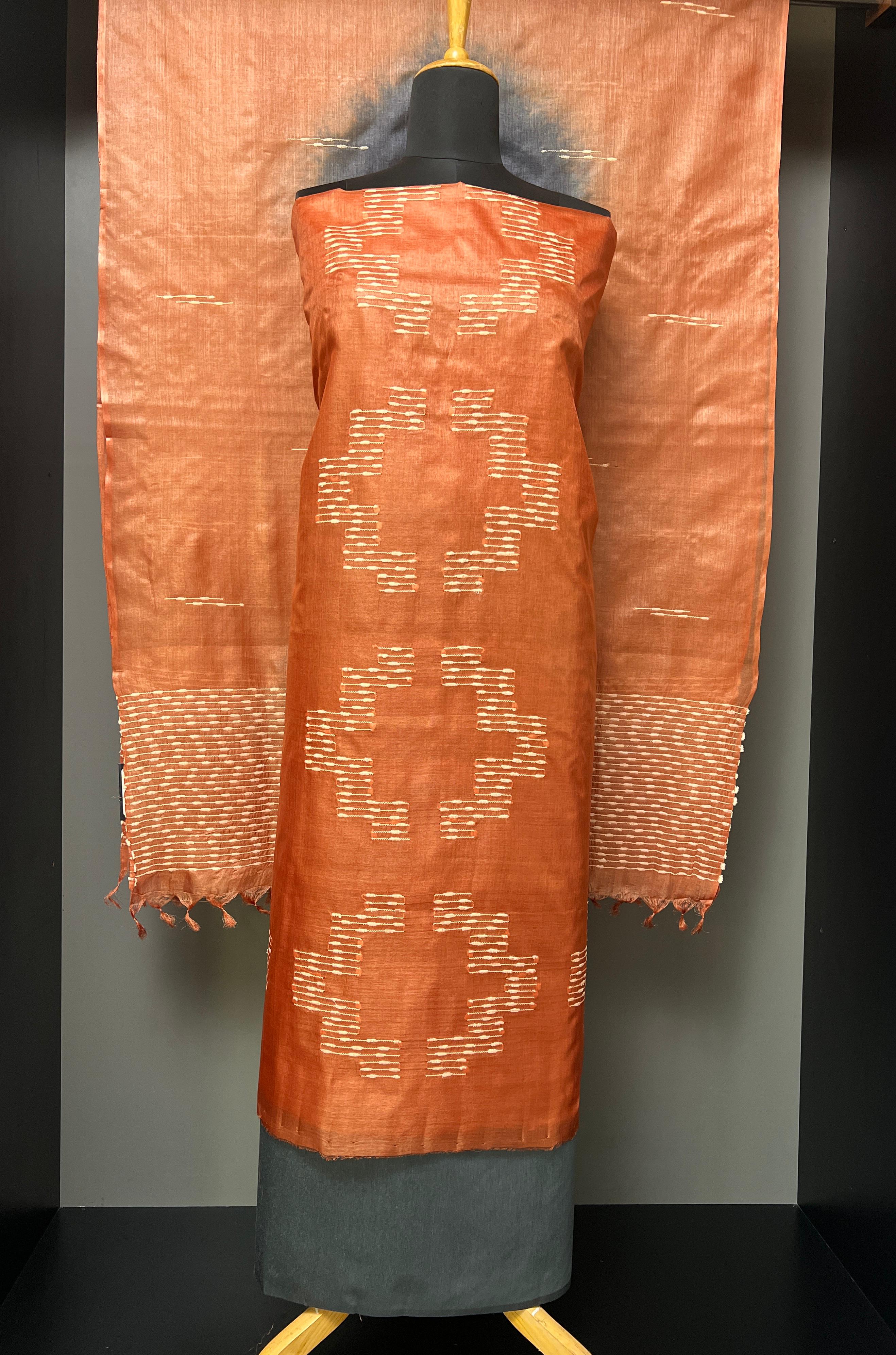 Kesiya Weaving Patterned Tussar Salwar Set | ACT1607