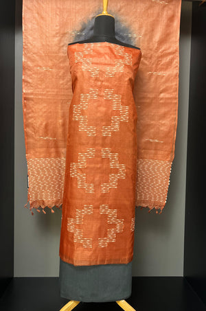 Kesiya Weaving Patterned Tussar Salwar Set | ACT1607