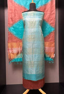 Zari Weaving Patterned Tussar Salwar Set | ACT1609