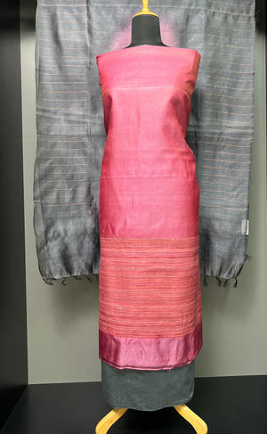 Kesiya & Geecha Weaved Pure Tussar Salwar Set | ACT1612