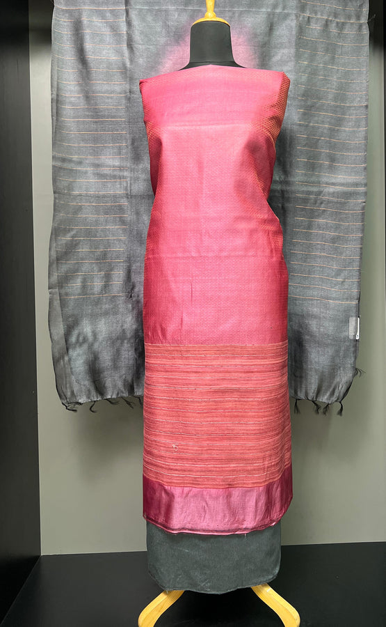 Kesiya & Geecha Weaved Pure Tussar Salwar Set | ACT1612