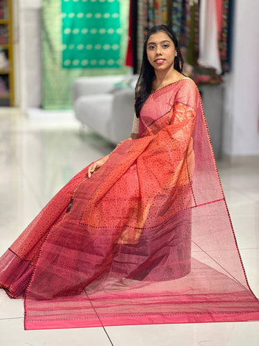 Block Printed Supernet Kota Saree | JSC126