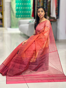 Block Printed Supernet Kota Saree | JSC126