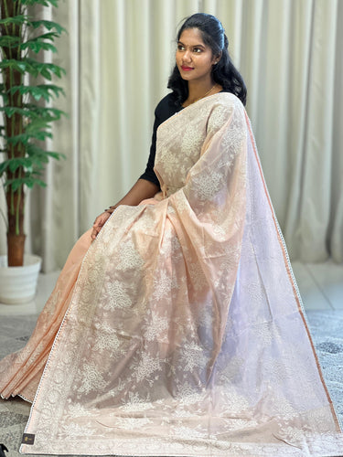 Floral Embroidery Pattern Silky Kota Saree | BLD1282