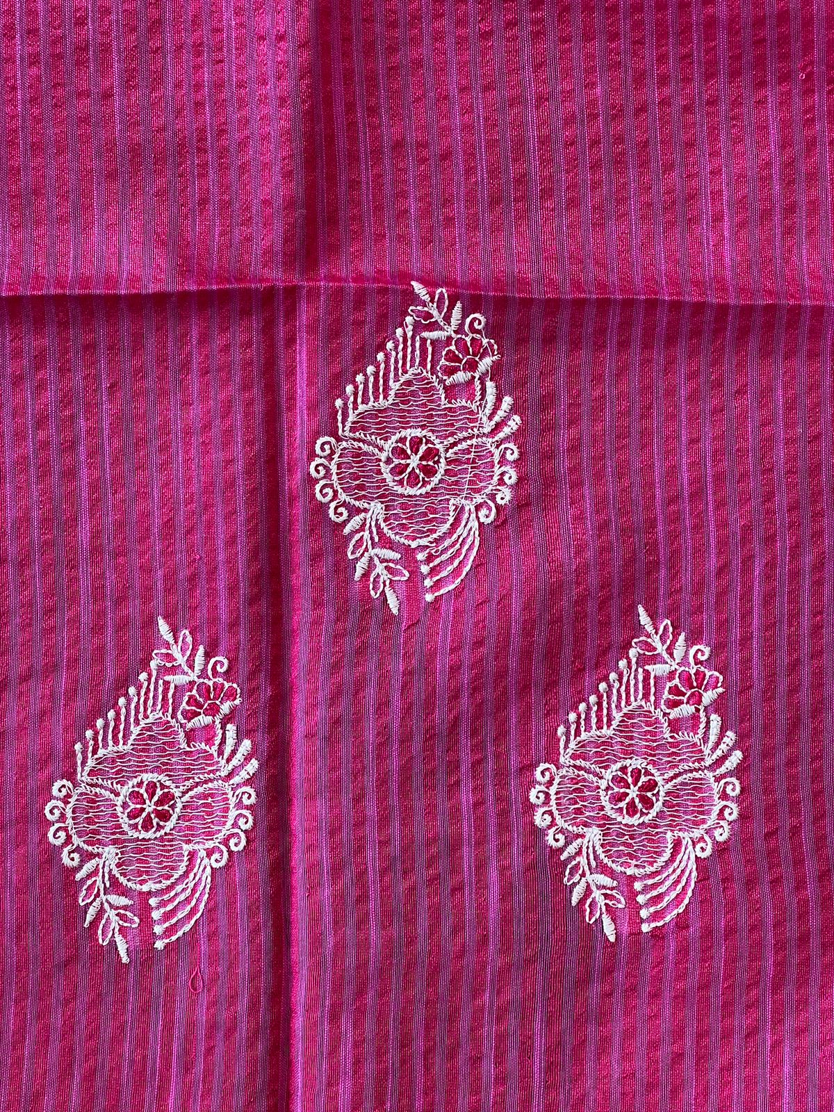 Temple Border Detailed Chanderi Finish Saree | NHH528