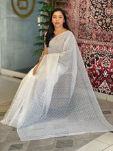 Beaded Embroidered Semi Organza Saree | JBE111
