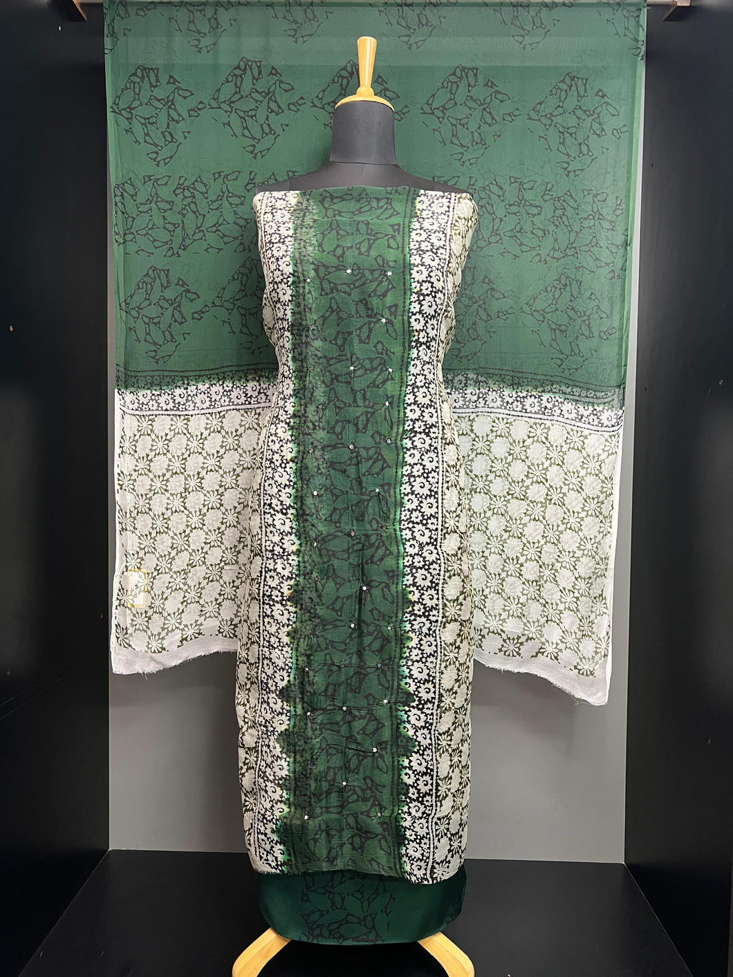Print With Nalgonda Mirror Detailed Kota Salwar Set | SF1230