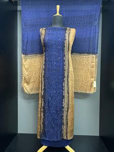 Print With Nalgonda Mirror Detailed Organza Salwar Set | SF1248