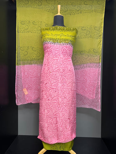 Print With Nalgonda Mirror Detailed Organza Salwar Set | SF1246