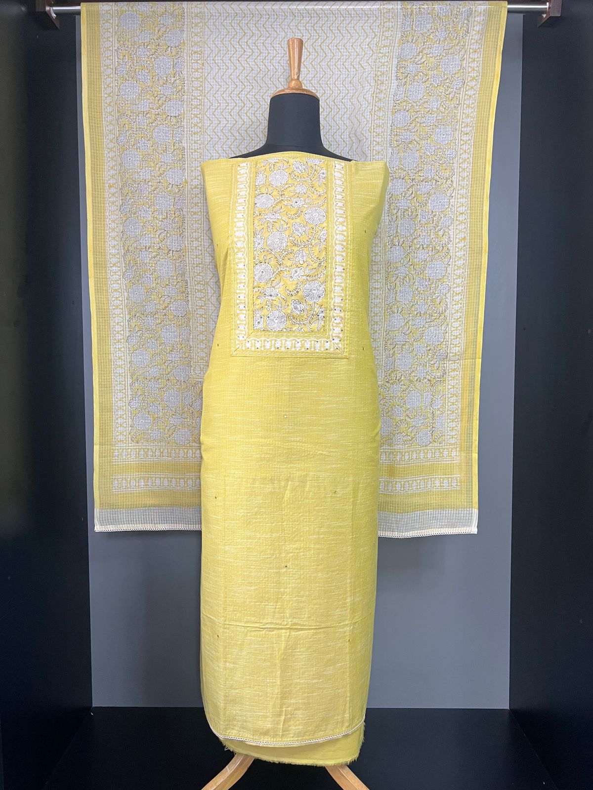 Hand Block Printed Linen Salwar Sets | SSC135