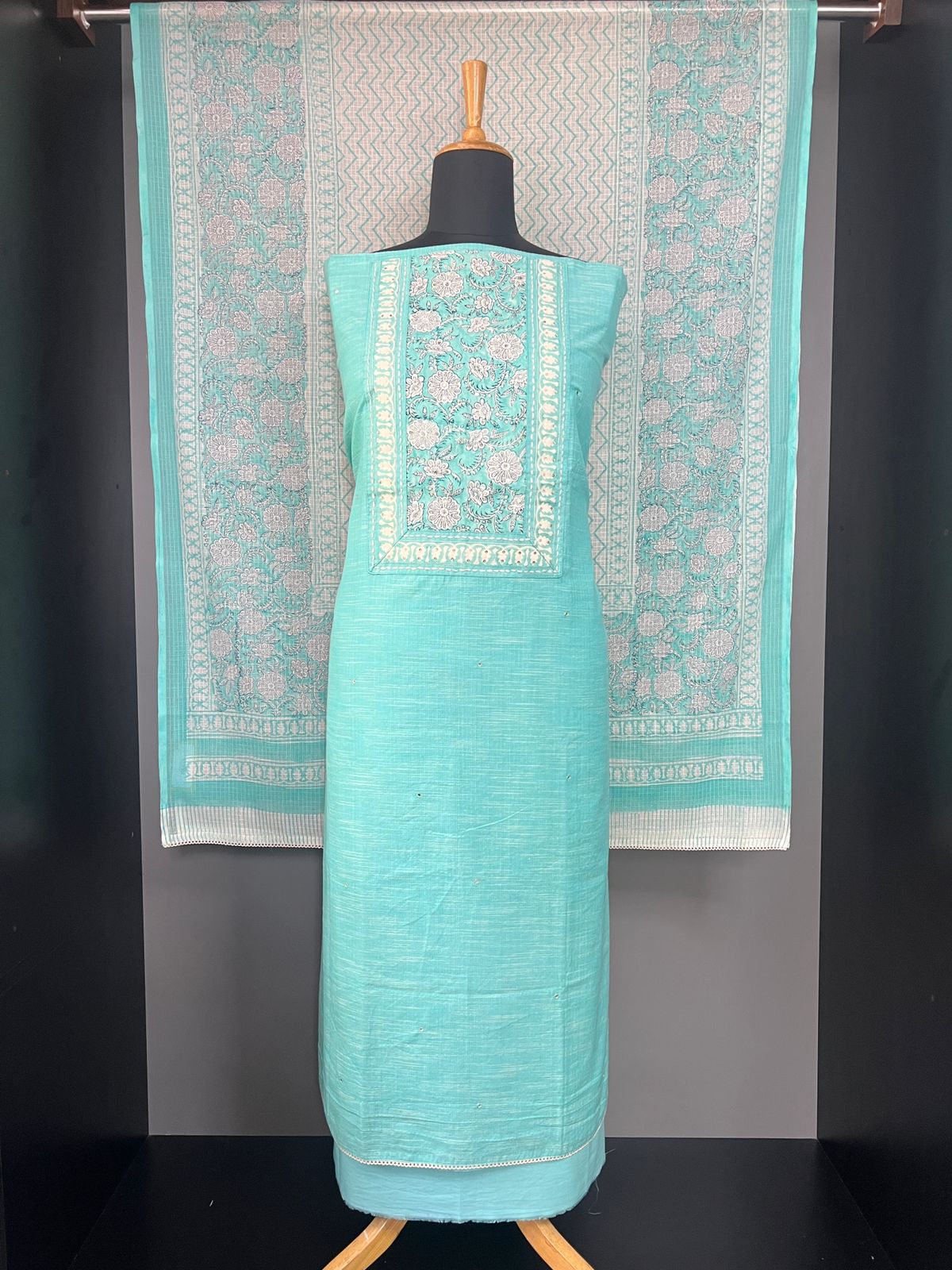 Hand Block Printed Linen Salwar Sets | SSC137