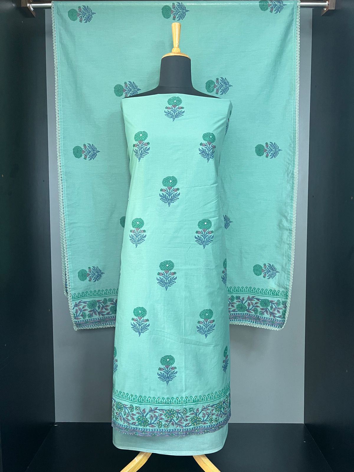 Traditonal Block Print Chanderi Salwar Set | SSC138