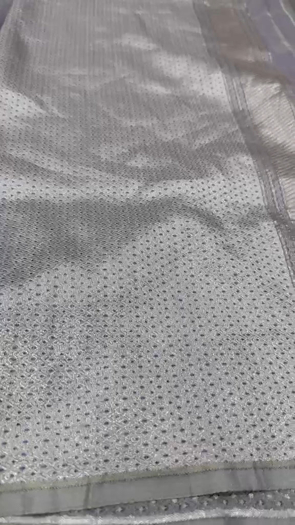 Hand Loom Banarasi Saree With Floral Woven Design | KMM106