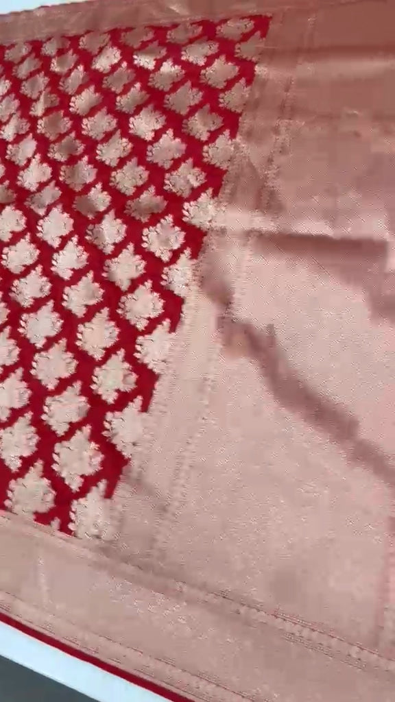 Floral Zari Woven Kathan Silk Saree | KMM111