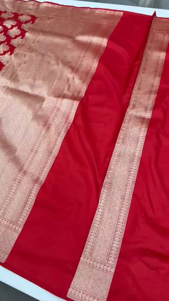 Floral Zari Woven Kathan Silk Saree | KMM111