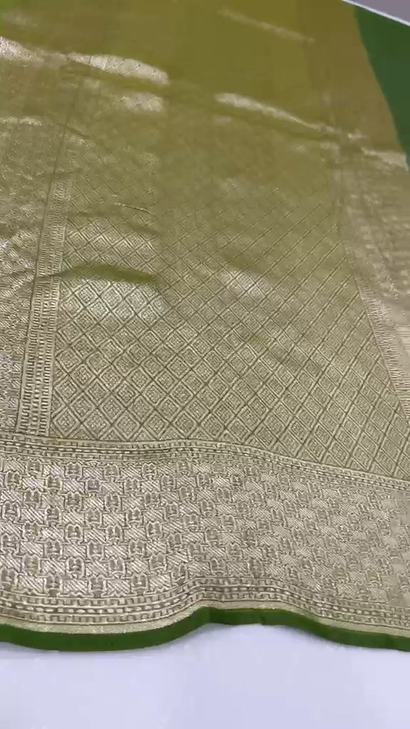 Handloom Silver Zari Woven Tussar Georgette Saree |  KMM107