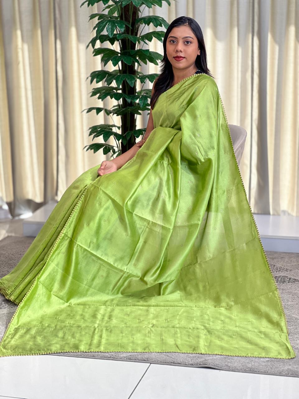 Handcrafted Badla Work Desi Tussar | SBS1454