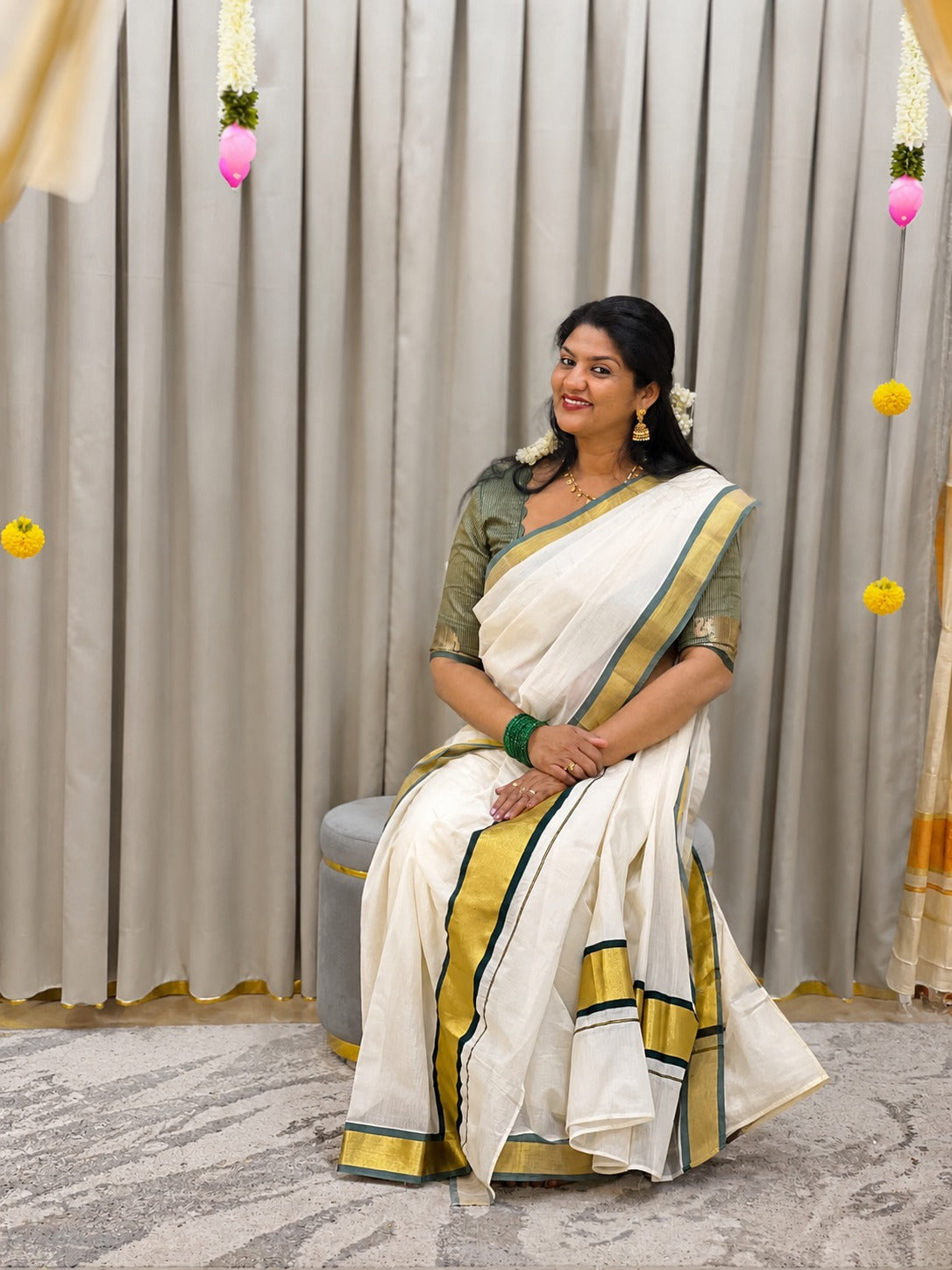 Kara Pattern Border  Kerala Cotton Set Mundu | GAT583