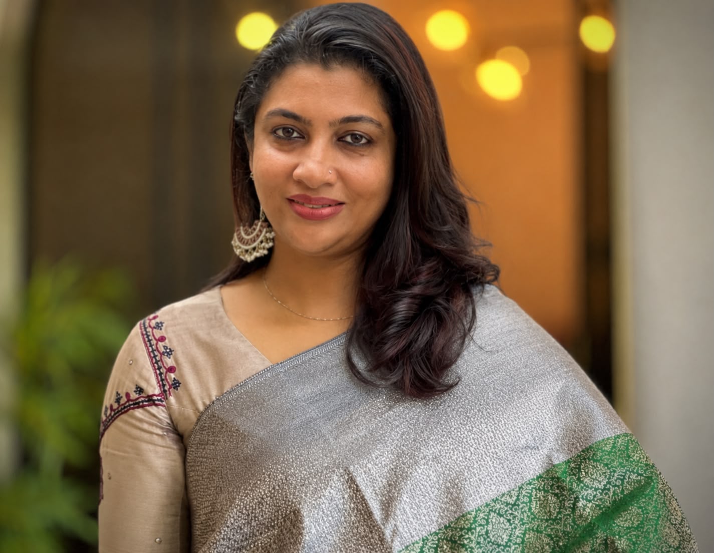 Traditional Floral Pattern Kanchipuram Saree | OM175