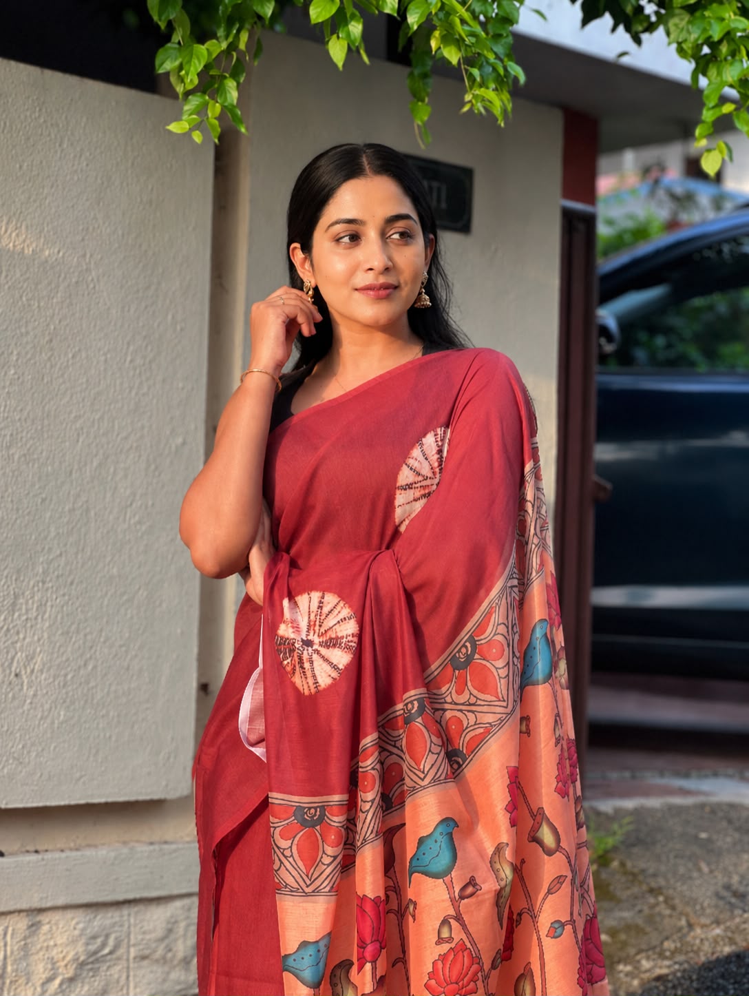 Printed Mul Cotton Saree | HT282