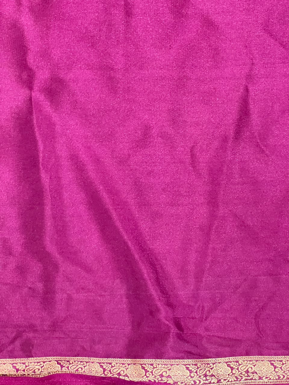 Solid Pattern Single Bordered Crepe Silk Saree | RS162
