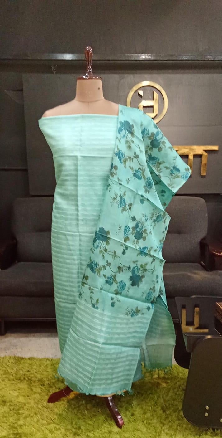 Kesiya Weaving Pattern Tussar Silk Salwar Set | PR196