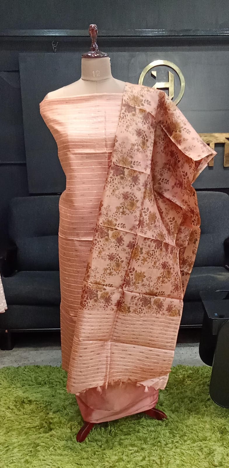 Kesiya Weaving Pattern Tussar Silk Salwar Set | PR195
