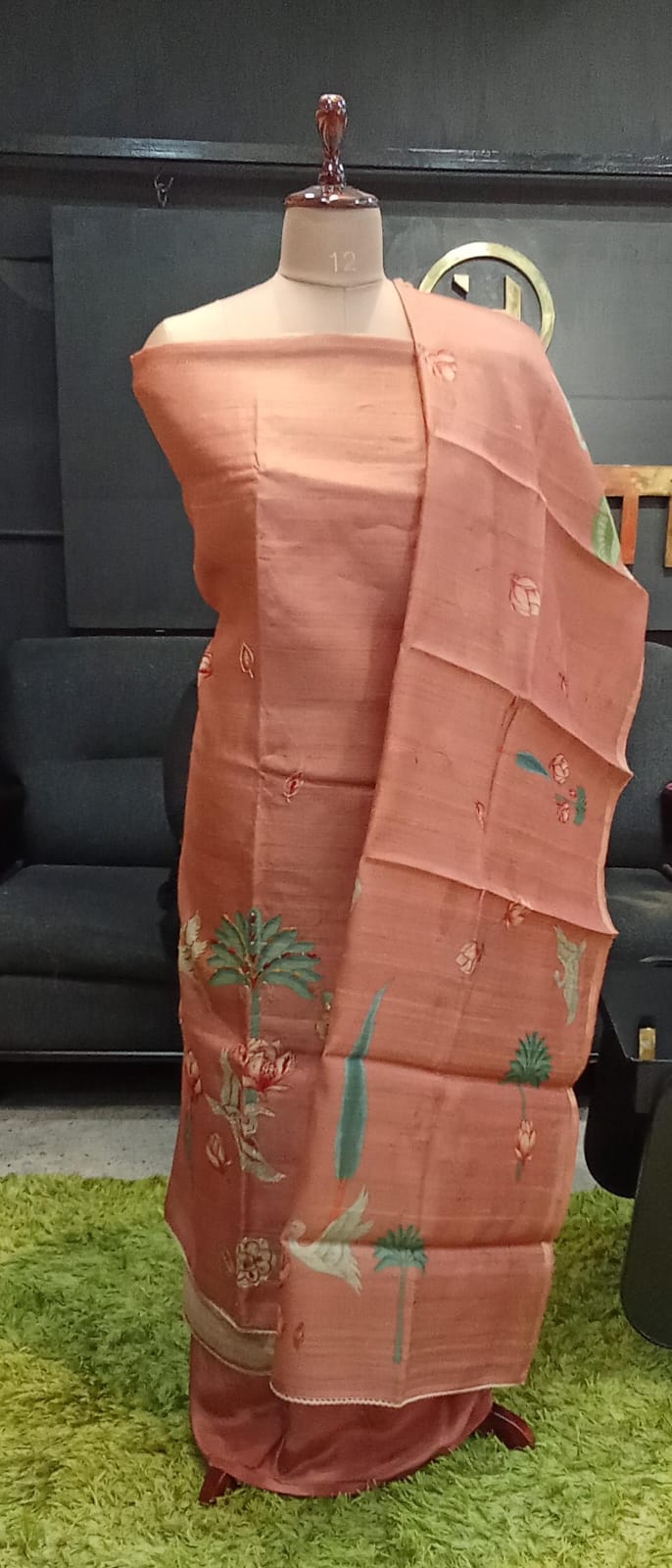 Digital Printed Pattern Geecha Tussar Salwarset | ACD120