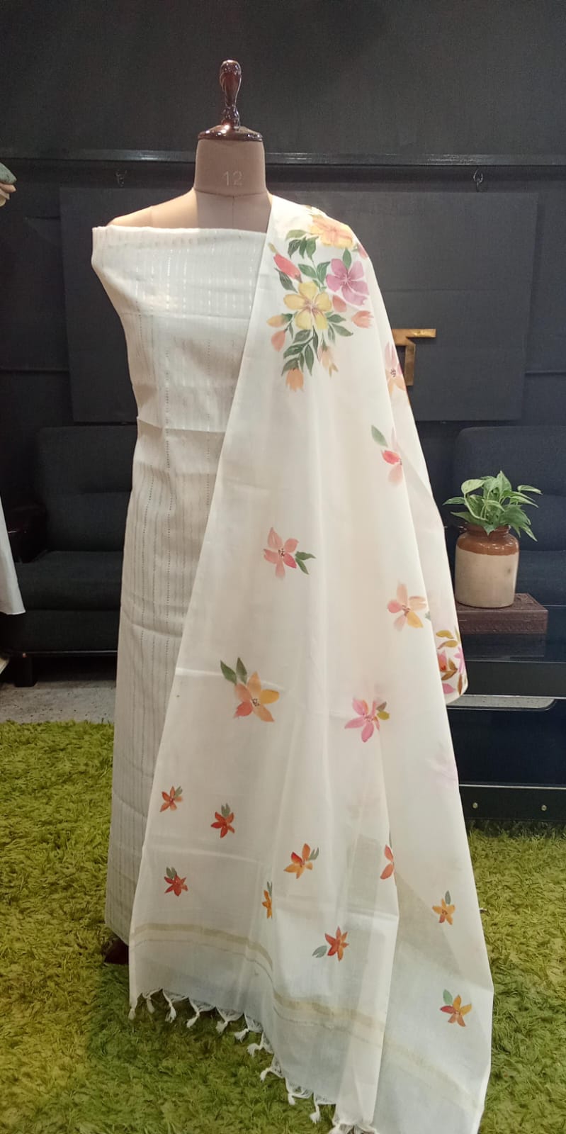 Stripe Pattern Chanderi Salwar Set | ET124
