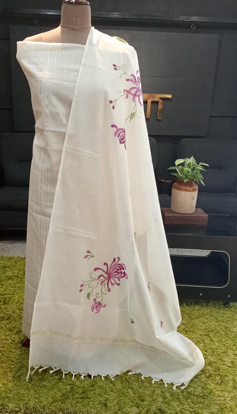 Stripe Pattern Chanderi Salwar Set | ET126