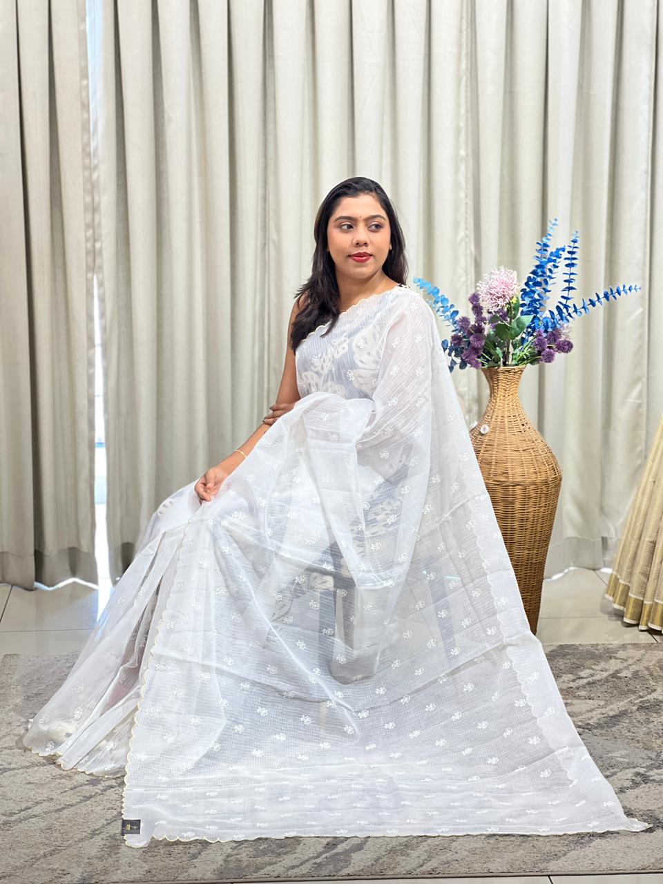Embroidered Pattern Kota Saree | ZSS202