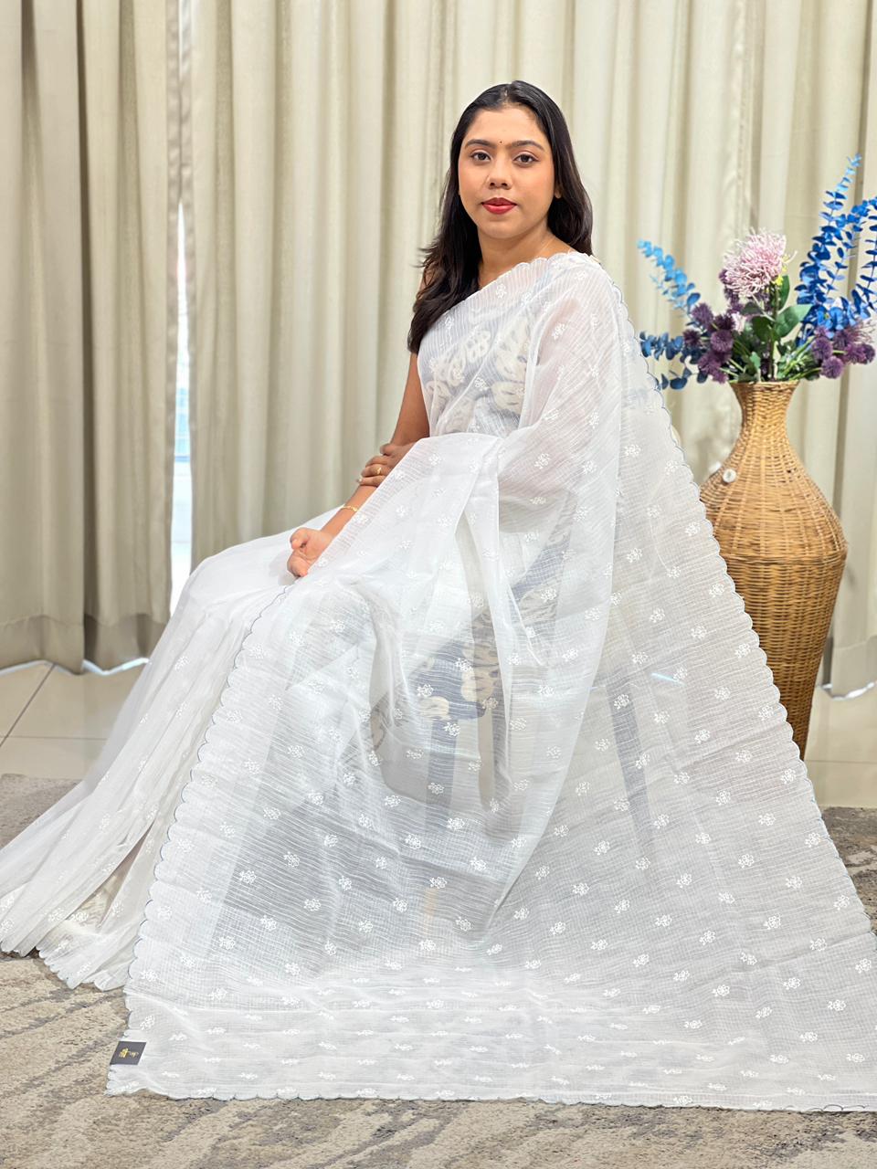 Embroidered Pattern Kota Saree | ZSS200