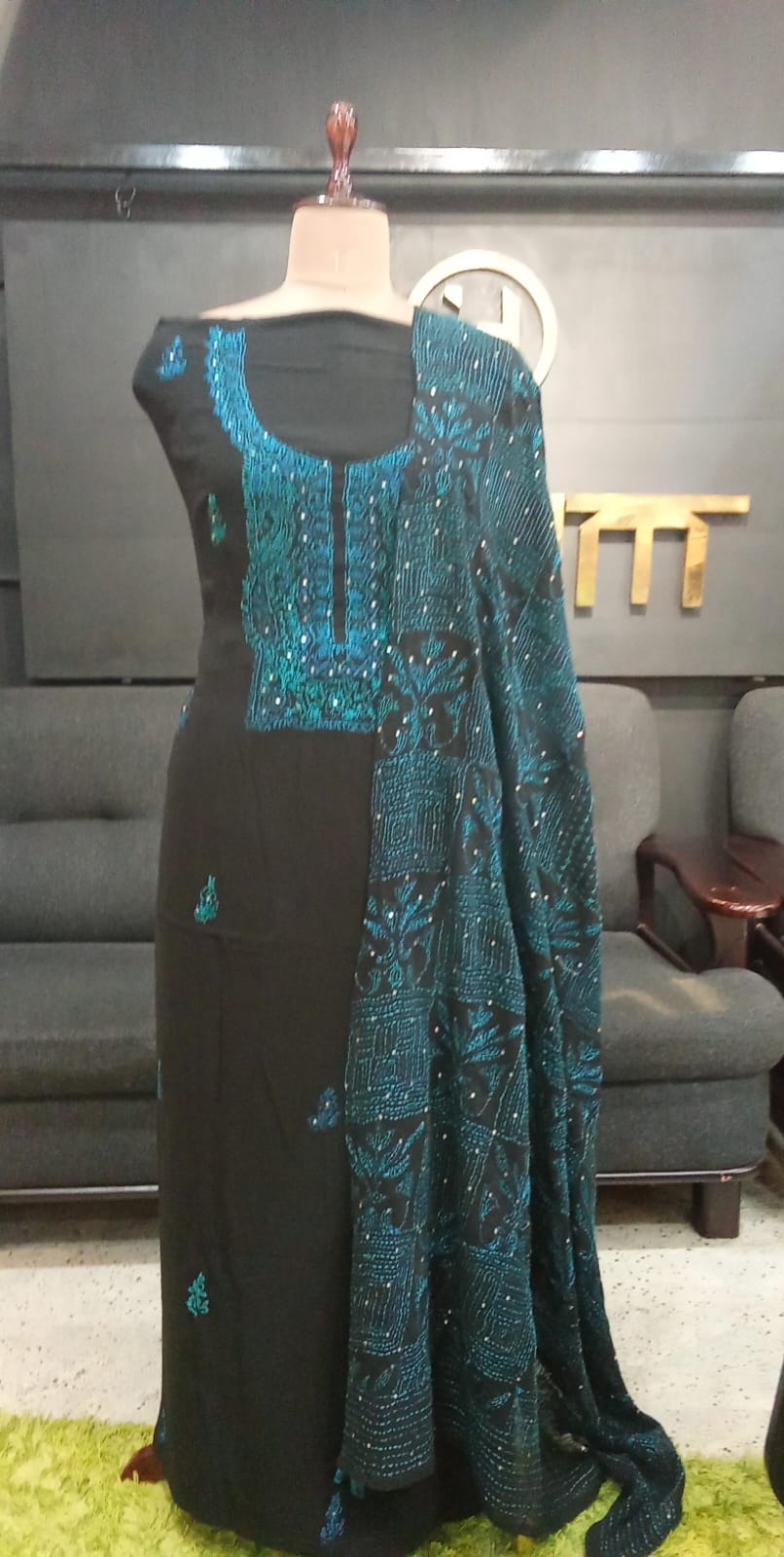 Floral Embroidered Georgette Salwar Set | JVR172