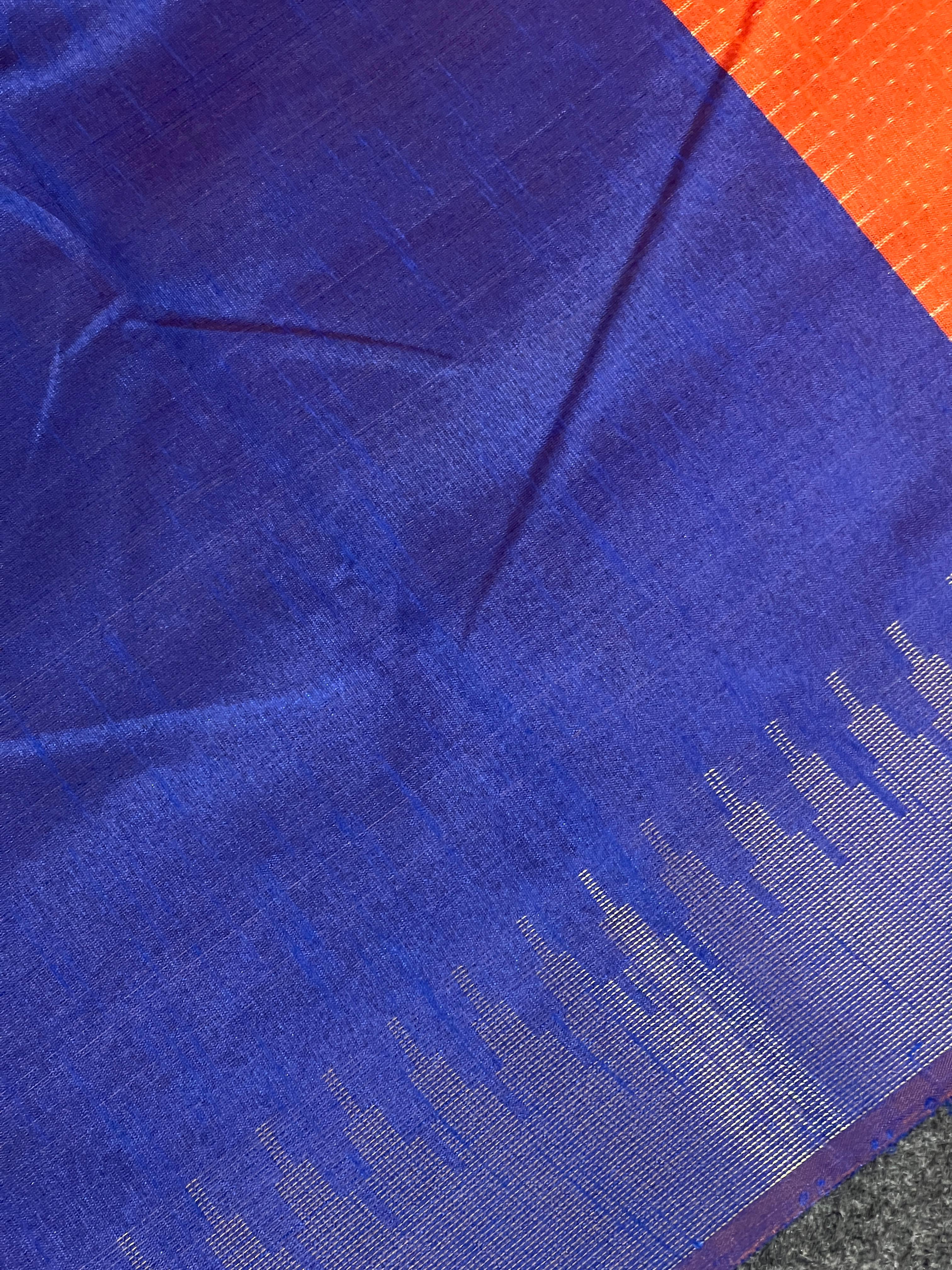 Zari Woven Semi Silk Saree With Temple Borders | SKH229