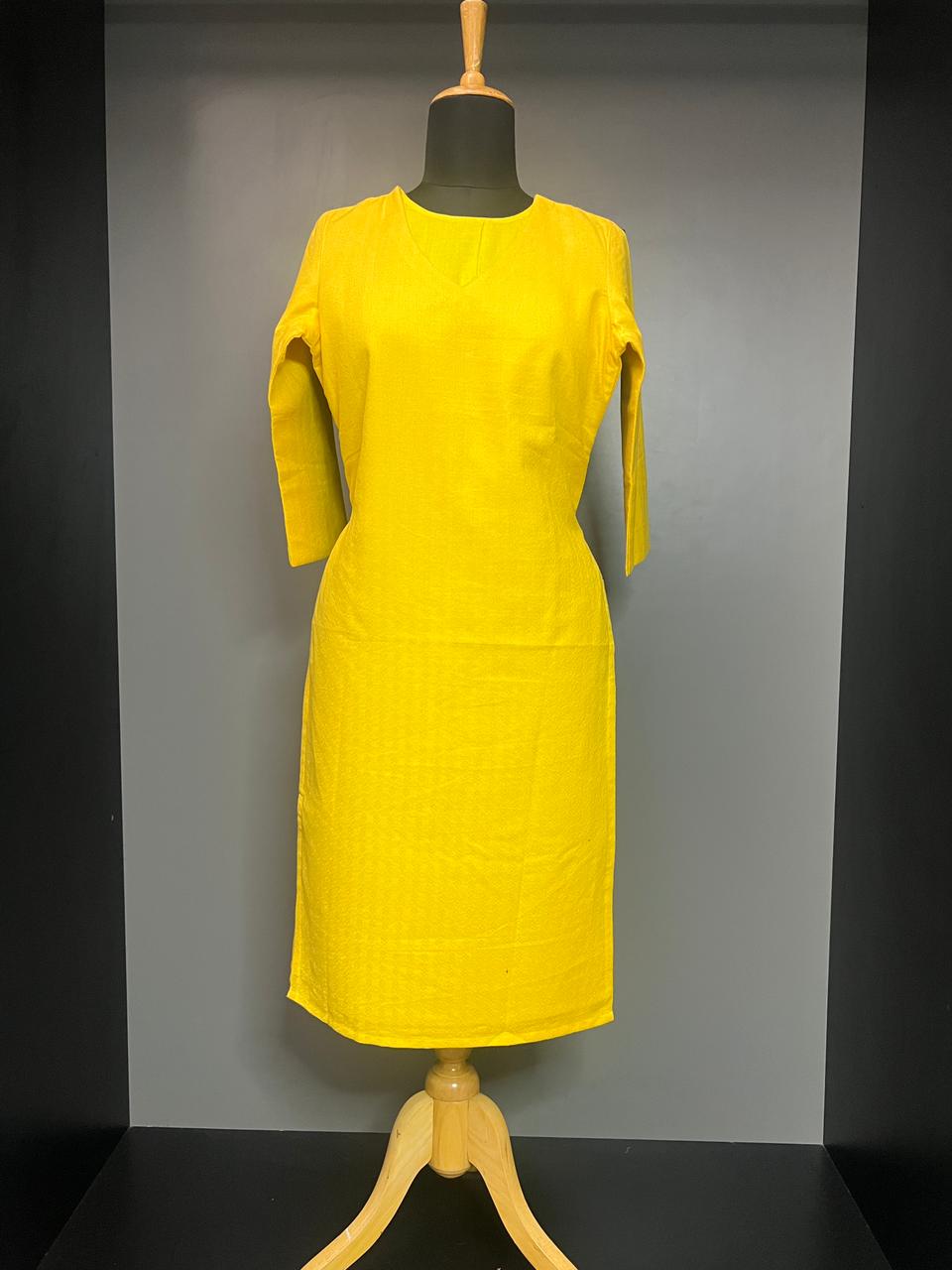 Thread Weaving Pattern Cotton Kurta |DNT1174