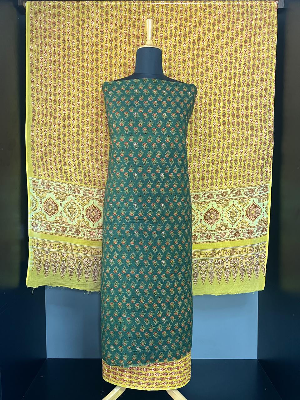 Ajrakh Printed Soft Cotton Salwar Set | MF179