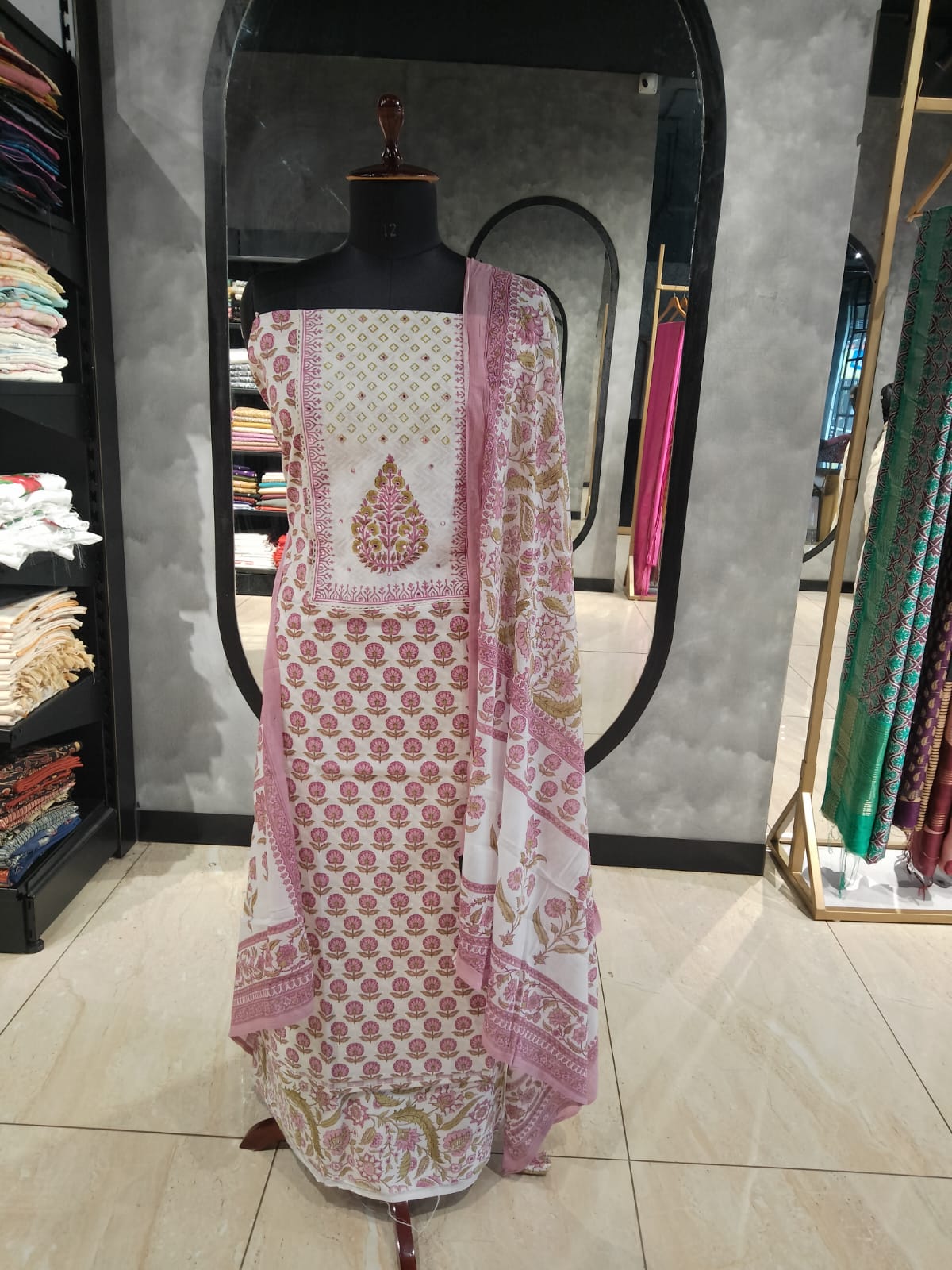 Block Printed Cotton Salwar Set | MF256