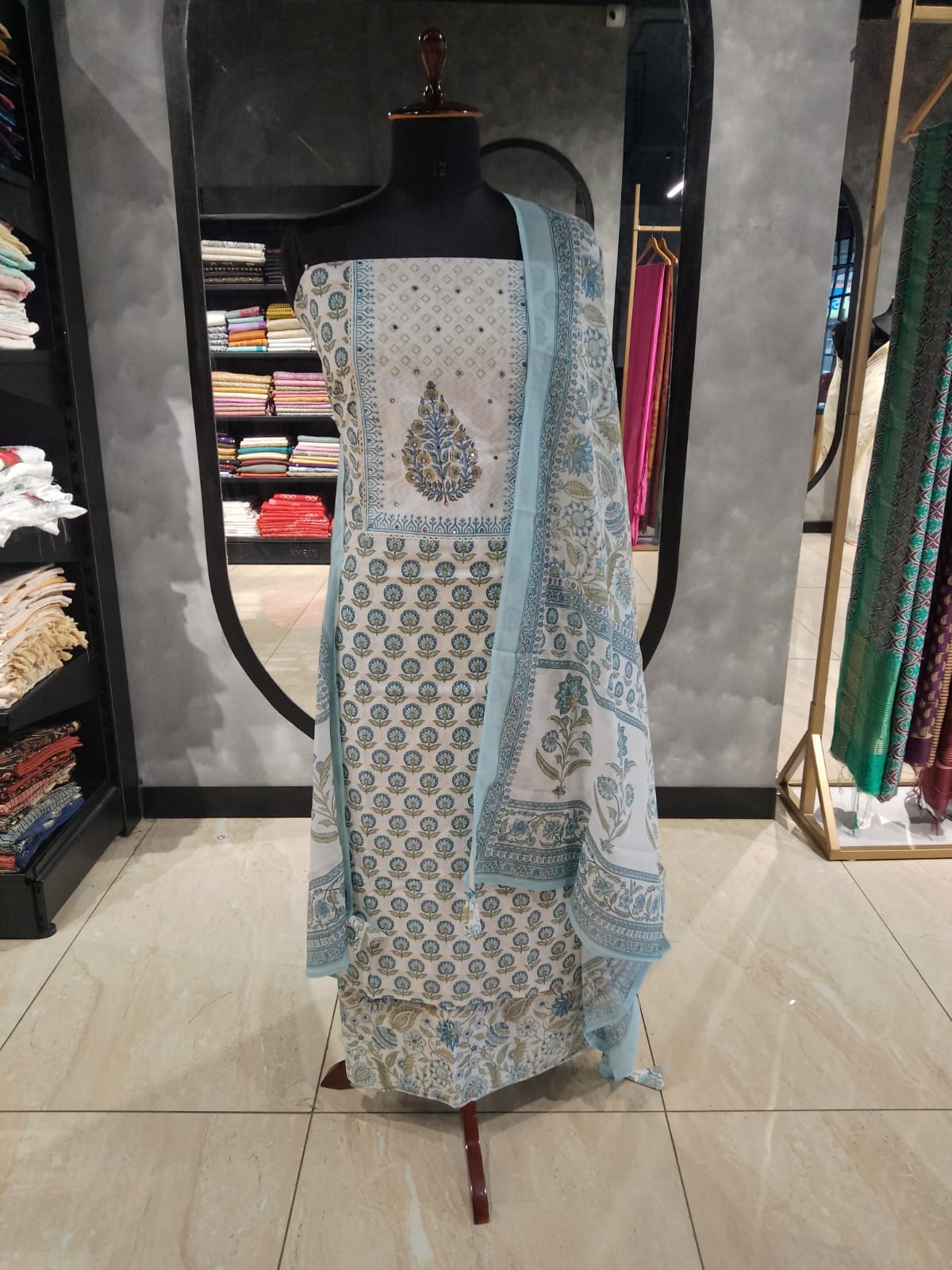 Block Printed Cotton Salwar Set | MF257