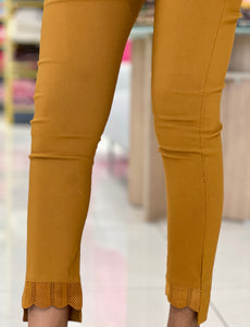 Lace Detailed Stretchable Cotton Bottom | YAS102