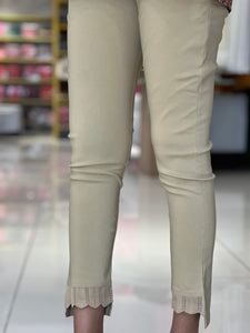 Lace Detailed Stretchable Cotton Bottom | YAS106