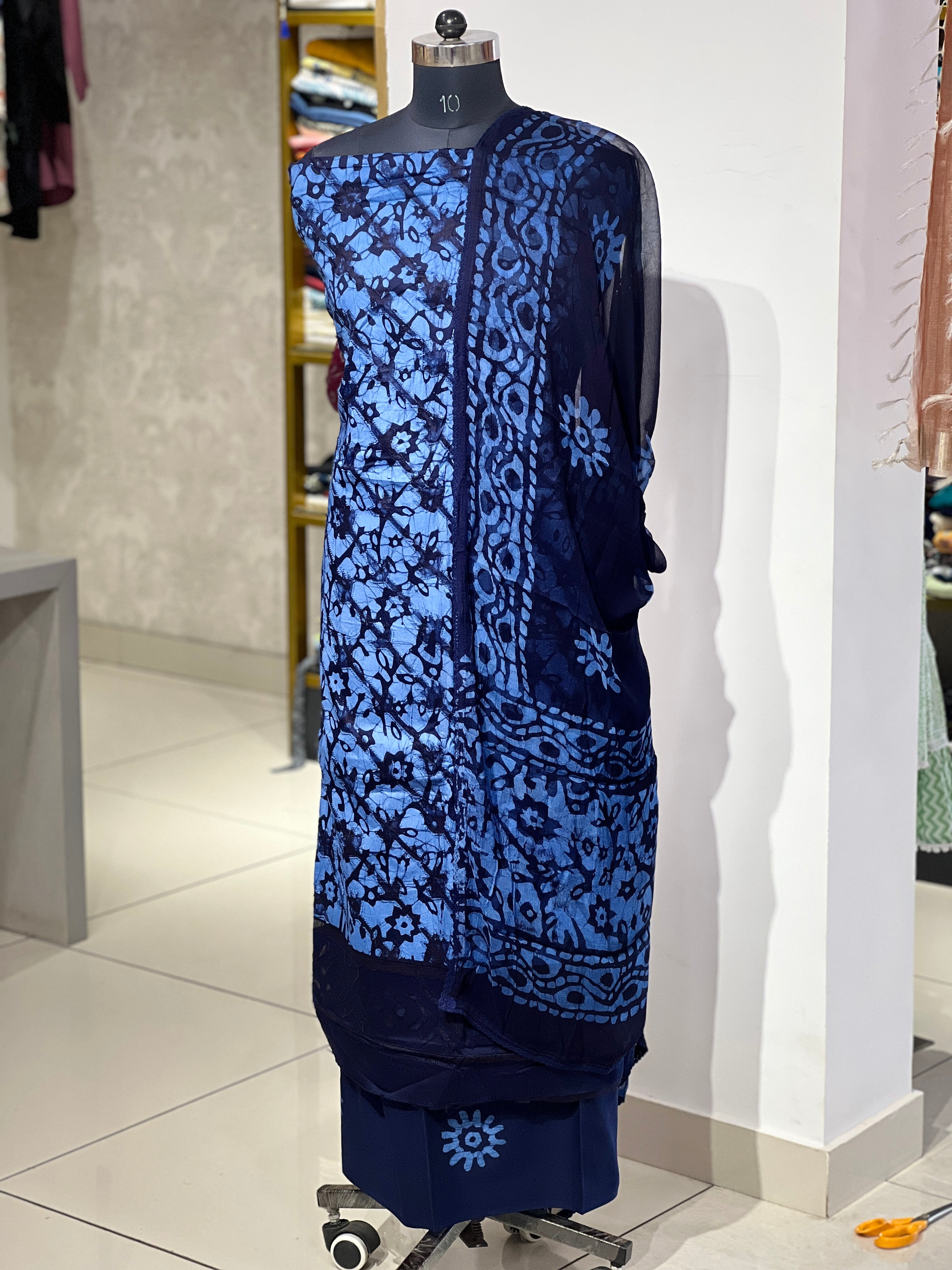 Batik Print Detailed Cotton Salwar Set | JT126