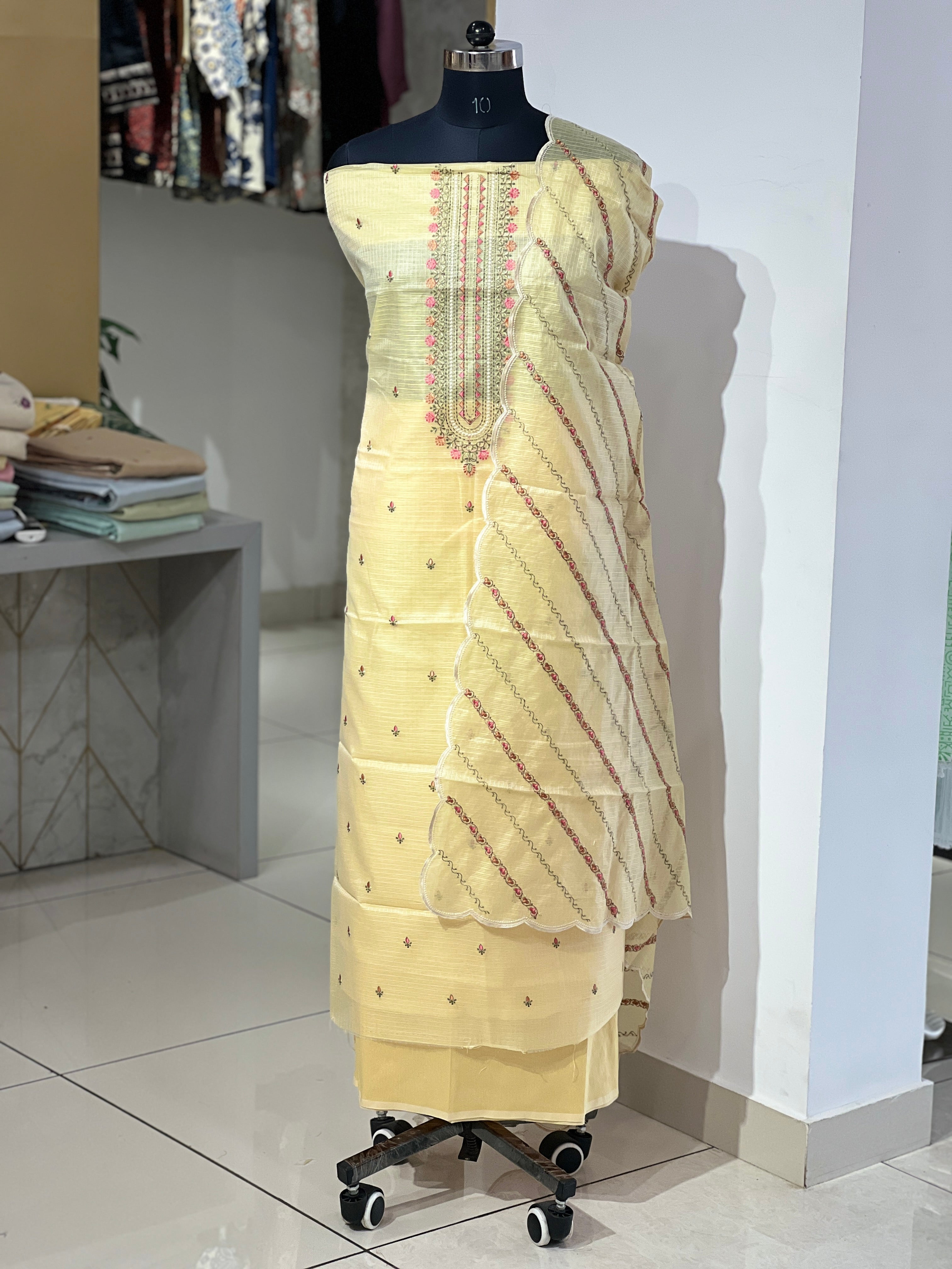 Machine Embroidery Deatailed Kota Salwar Set | MR385