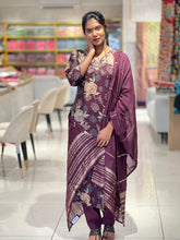 Floral Digital Print With Embroidery Detailed Rayon Kurta Set | PIR148