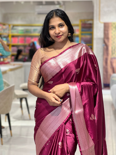 Zari Weaving Banarasi Mashru Silk Saree | NN322