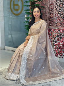 Machine Embroidery Patterned Silky Kota Saree | BLD1285