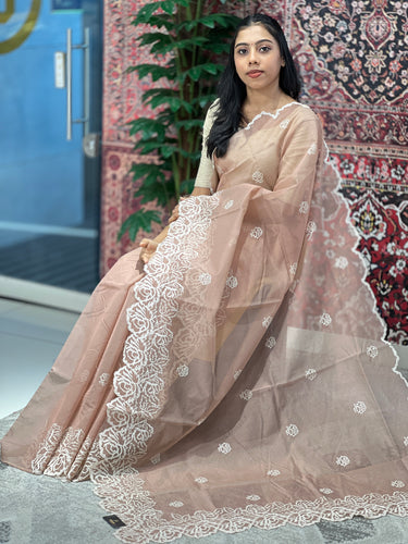Floral Machine Embroidered Kota Saree | BLD1378