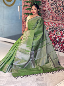 Traditional Brocade Silver&Thread Weaving Semi Silk Saree | KAC174