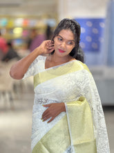 Machine Embroidered Organza Saree | NN358